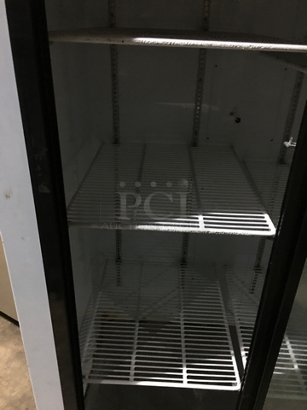 WOW! LATE MODEL! 2019 Coolman Reach In Refrigerator/ Freezer Merchandiser! With 2 Glass Sliding Doors! With Poly Coated Racks!  Model: CUST-40SG SN: 0111319 120V 60HZ 1 Phase - Image 6 of 9