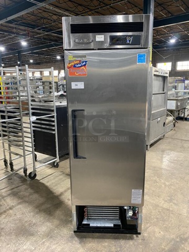 Turbo Air Commercial Single Door Reach-In Freezer! With Poly Coated Racks! Solid Stainless Steel! Maximum Series Model: MSF23NM SN: NF23309054 110/120V 60HZ 1 Phase - Image 1 of 8