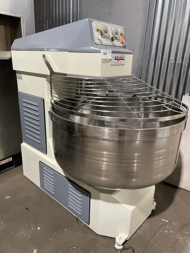 AMAZING! Sottoriva Commercial Floor Style Spiral Dough Mixer! With Stainless Steel Mixing Bowl! With Bowl Guard! 220V! Model: SPRINT/160 SN: 17512! - Image 10 of 10