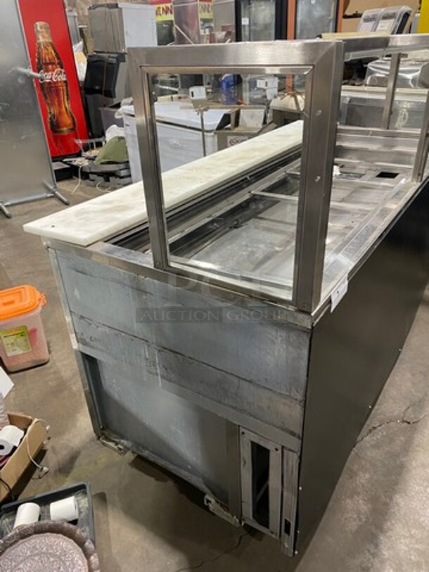 Ciam Commercial Refrigerated Sandwich Prep Station! With Sneeze Guard! With Commercial Cutting Board! With Underneath Storage Space! All Stainless Steel! Model: F83S3RV200 SN: SN2758PC 120V 60HZ 1 Phase! Working When Removed! - Image 2 of 11