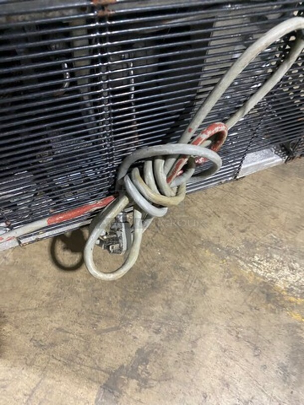 Turbo Air Refrigerated Salad Bar Island! With Double Over Head Shelf Storage! Single Door Storage Space Underneath! All Stainless Steel! On Casters! Model: MST28 115V - Image 9 of 9