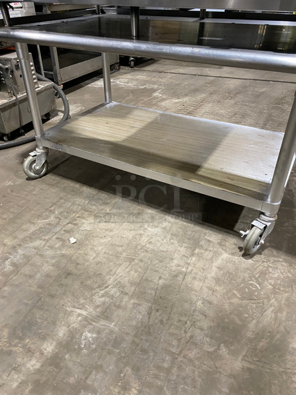 FAB! L & J Commercial Countertop Natural Gas Powered Flat Top Griddle! With Back & Side Splashes! On Equipment Stand! With Underneath Storage Space! All Stainless Steel! On Casters! - Image 7 of 8