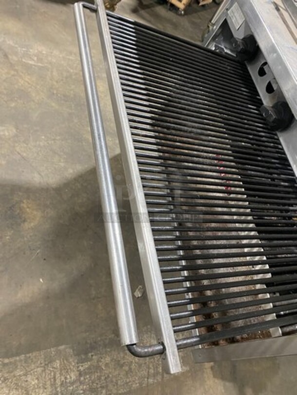 MagiKitch'n Commercial Natural Gas Powered Char Broiler Grill! With Back And Side Splashes! All Stainless Steel! On Legs! - Image 7 of 9