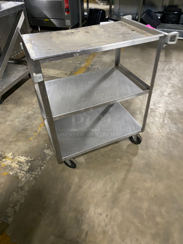 Metal 3 Shelf Utility Cart! On Casters! - Image 3 of 6