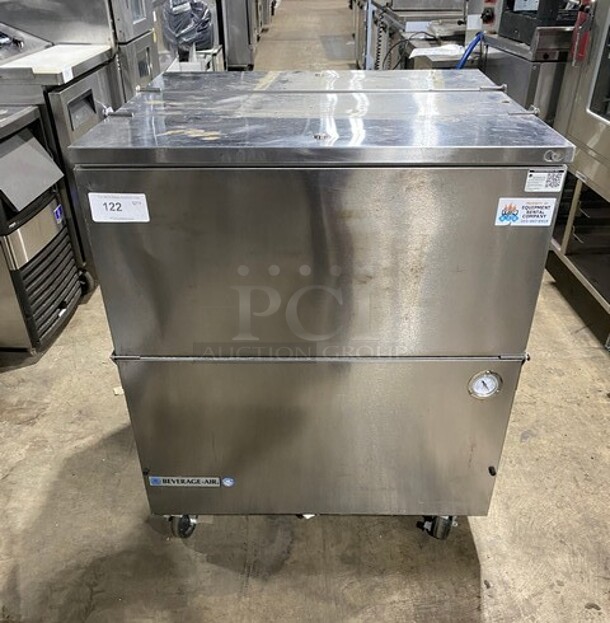 Beverage Air Stainless Steel Milk Cooler! On Casters! MODEL ST34NS SN: 12400226 115V 1PH - Image 1 of 9