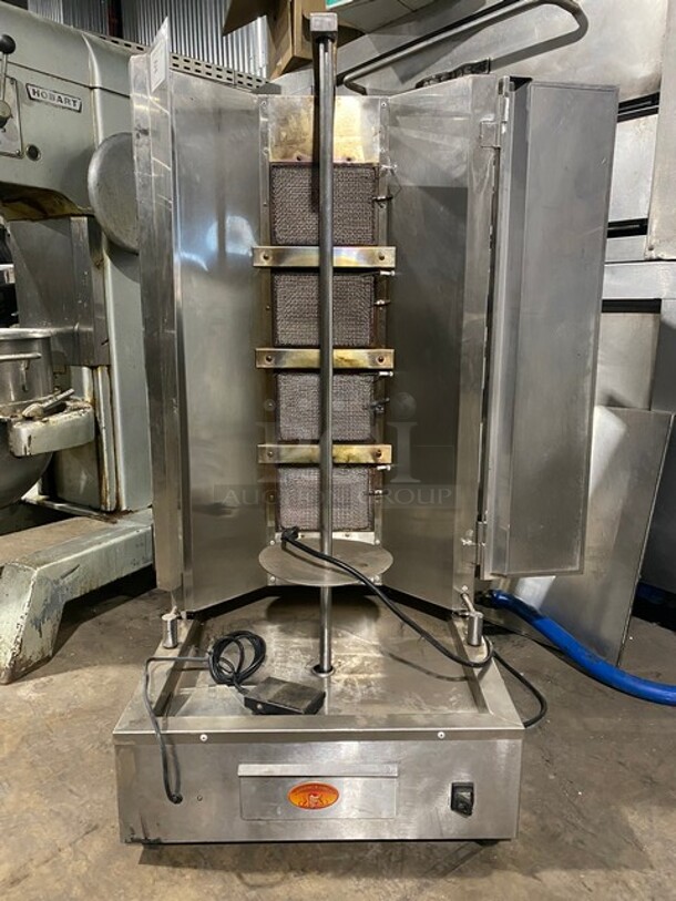 Spinning Grillers Commercial Countertop Natural Gas Powered Gyro Machine! All Stainless Steel! Model: SG4 SN: 6653G935G4! - Image 9 of 10