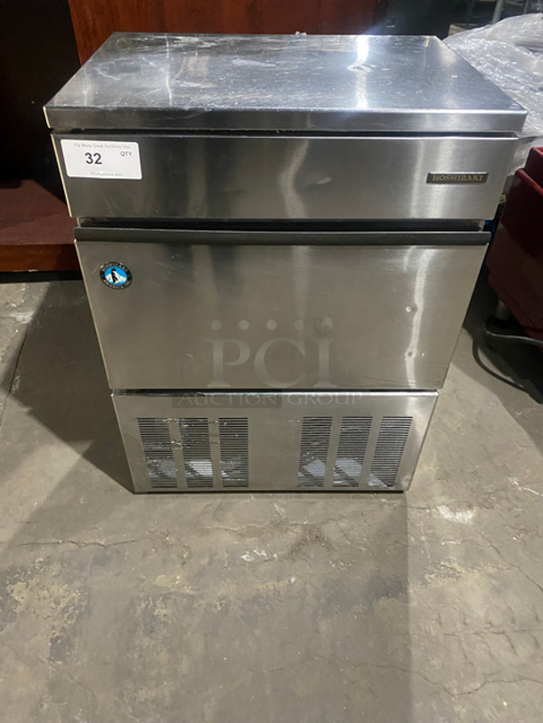 Hoshizaki Commercial Under The Counter Ice Maker Machine! Stainless Steel! Model: AM100BAE SN: Q02296E 115V 60HZ 1 Phase