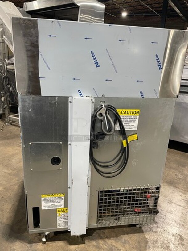 NICE! NEW! Delfield Commercial Refrigerated Sandwich Prep Table! With Commercial Cutting Board! With Single Door Storage Space Underneath! All Stainless Steel! On Casters! Model: 18MC32PBI SN: 1703150001346 115V 60HZ 1 Phase - Image 3 of 12