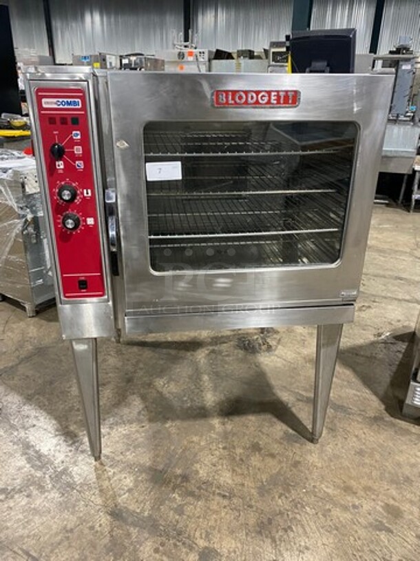 Blodgett Commercial Electric Powered Single Door Oven/Steamer Combi Oven! With View Through Door! All Stainless Steel! On Legs! Model: COS101AA SN: 111497G020S 208V 3 Phase