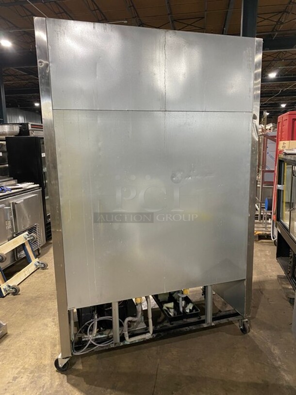 Master Bilt Commercial 2 Door Reach In Freezer! With Poly Coated Racks! All Stainless Steel! On Casters! MODEL F49S SN: 15020098 115V 1PH - Image 3 of 10