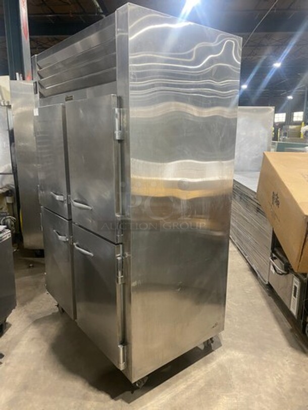 COOL! Traulsen Commercial Split Doors Reach In Refrigerator! With Racks! All Stainless Steel! On Casters! Model: AHT232NUTHHS SN: T079160C01 115V 60HZ 1 Phase - Image 2 of 10
