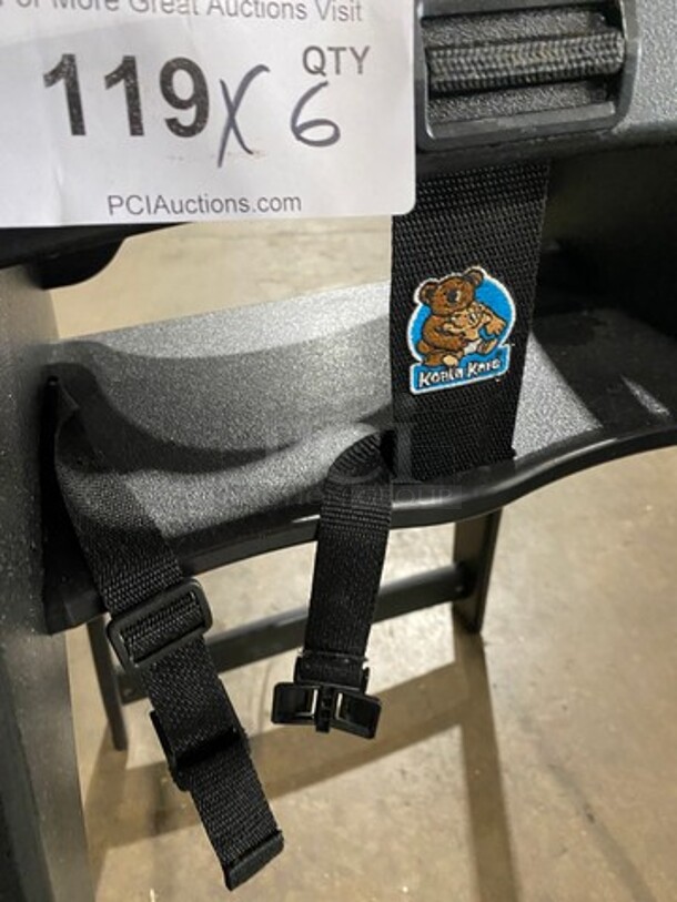 Koala Kare Black Poly Highchair! With Child Safety Straps! 6x Your Bid! - Image 6 of 7