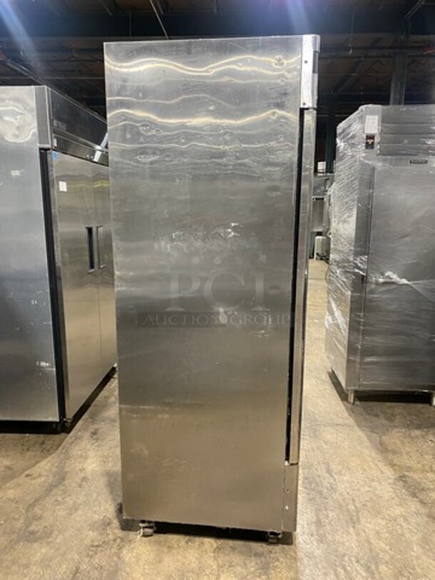 Turbo Air Commercial Single Door Reach In Freezer! With Pan Rack! Solid Stainless Steel! On Casters! Model: TSF23SD 115V 60HZ 1 Phase - Image 3 of 10