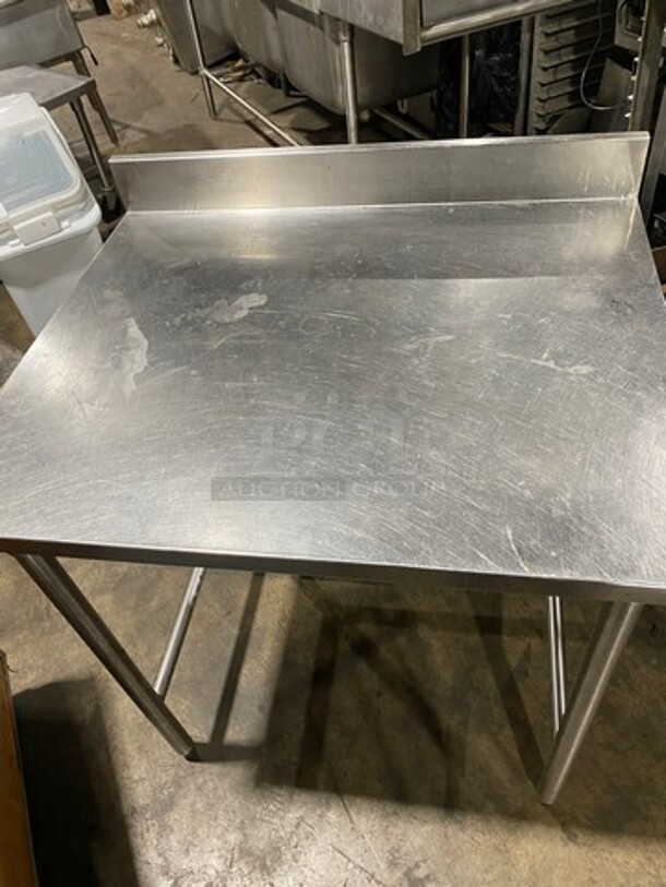 Solid Stainless Steel Work Top/ Prep Table! With Back Splash! On Legs! - Image 6 of 6
