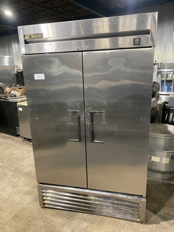 True Commercial 2 Door Reach In Freezer! With Poly Coated Racks! All Stainless Steel! WORKING WHEN REMOVED! Model: TS43F SN: 8893777 115V 60HZ 1 Phase
