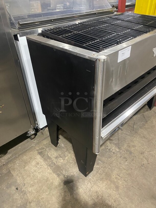 Bakers Pride Commercial Gas Powered Char Broiler Grill! All Stainless Steel! On Legs! - Image 2 of 2