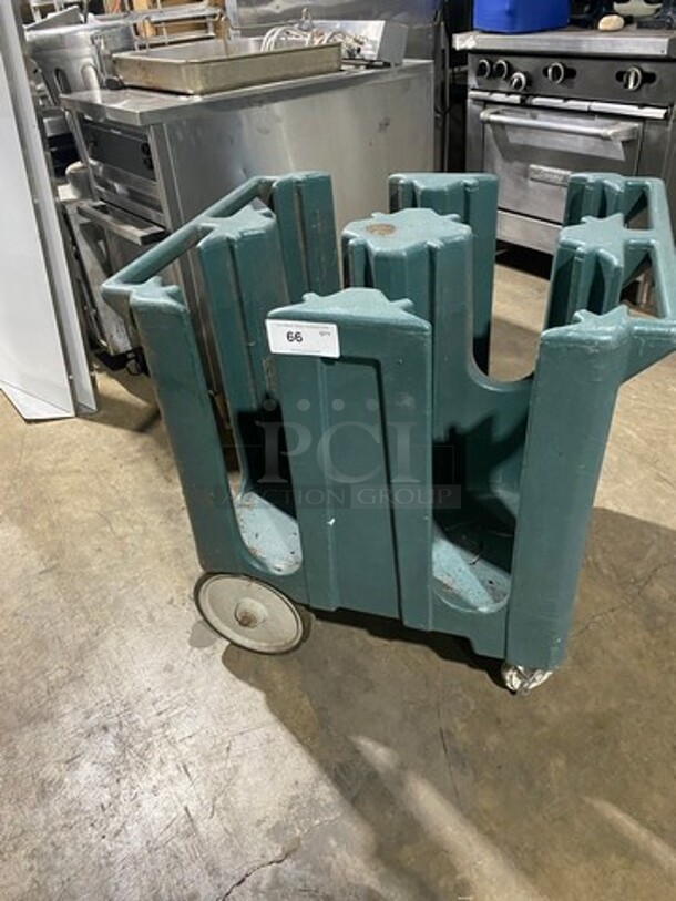 Poly Dish Transport Cart! On Casters!