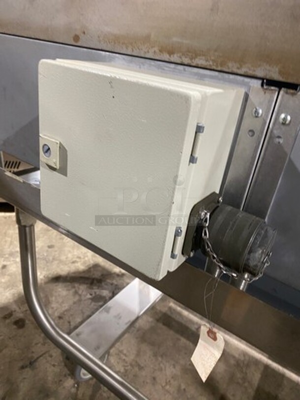 WOW! NEW OUT OF THE BOX! Garland Commercial Countertop Electric Powered Flat Top Griddle! With Back And Side Splashes! On Legs! On Equipment Stand! All Stainless Steel! On Casters! Model: E2448G SN: 0404ME0033 208V 60HZ 3 Phase - Image 10 of 10