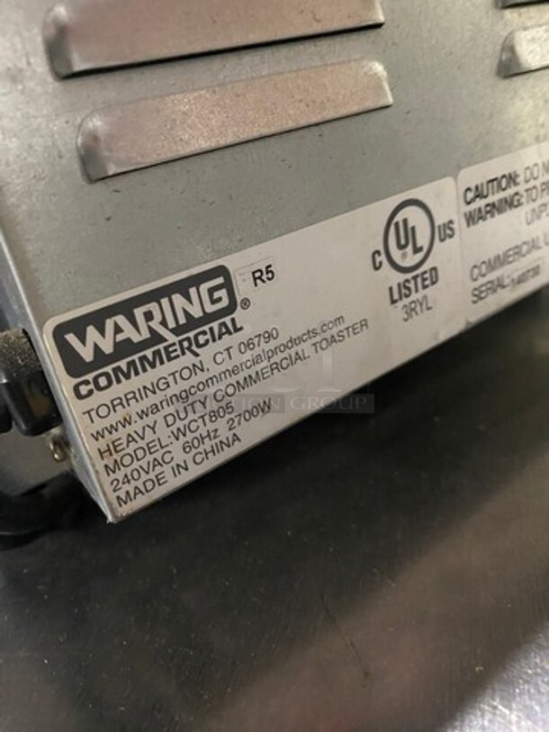 Waring Commercial Countertop Heavy Duty 4 Slot Toaster! Model: WCT805 240V - Image 5 of 8