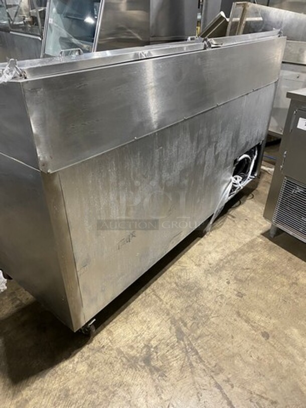Leader Commercial Refrigerated Marble Top Pizza Prep Table! With 3 Door Underneath Storage Space! All Stainless Steel! On Casters! Model: PT72 SN: NG120598 115V 60HZ 1 Phase - Image 3 of 11