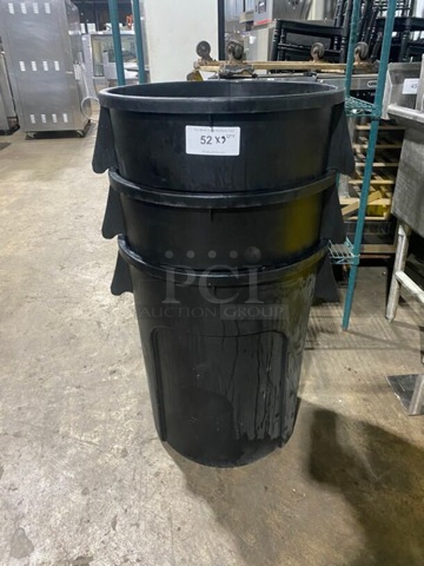 Impact Black Poly Trash Can! 3x Your Bid! - Image 1 of 7