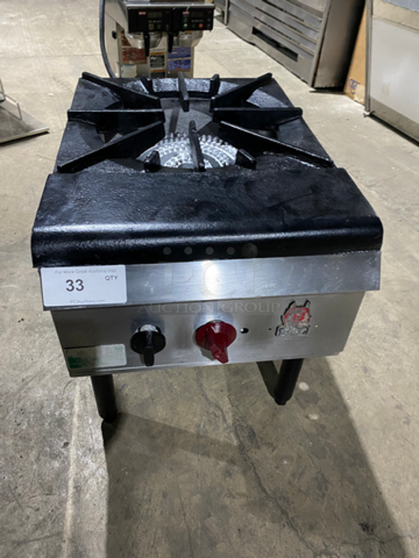 Wolf Commercial Countertop Natural Gas Powered Single Burner Stock Pot Range! All Stainless Steel! On Small Legs!