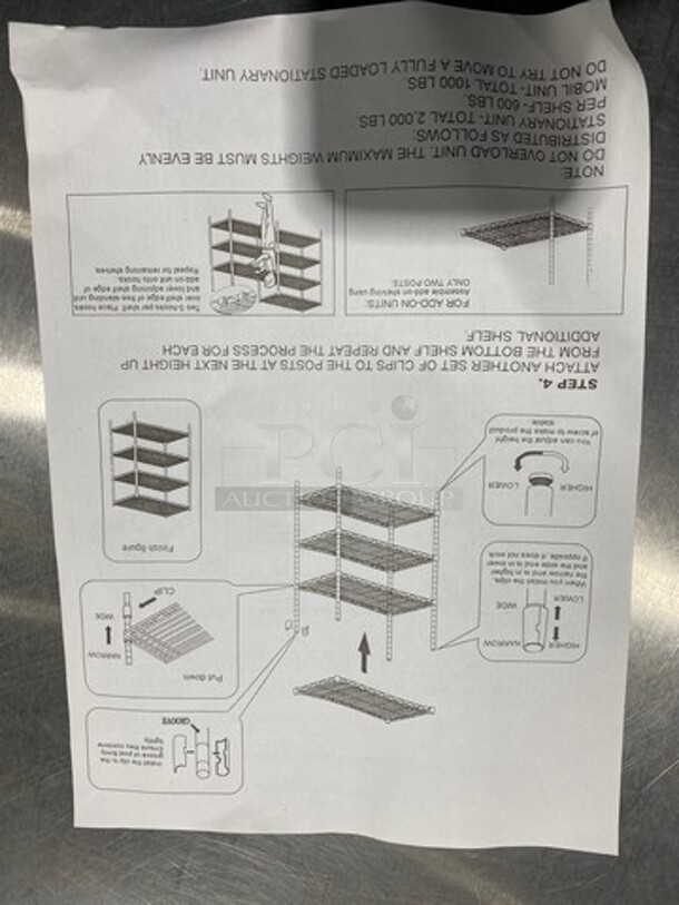 NEW! IN THE BOX! Stortec Commercial Metal Wire Shelf Unit! - Image 3 of 7