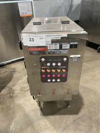 Silver King Commercial Countertop Refrigerated Milk Dispenser! Stainless Steel Body! On Legs! Model: SKBD3LS SN: FKGK088125A 115V