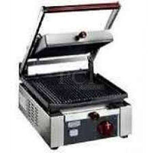 BRAND NEW IN BOX! Electrolux Model DGR-10 Stainless Steel Commercial Countertop Panini Press. 120 Volts, 1 Phase.