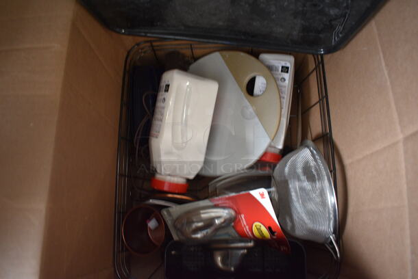 ALL ONE MONEY! Lot of Various Items Including Dish Drying Rack, Hooks and Strainer