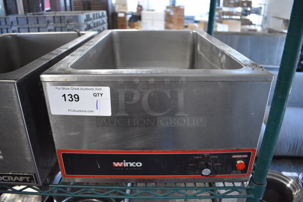 Winco Model FW-S500 Stainless Steel Commercial Food Warmer. 120 Volts, 1 Phase. 14.5x22.5x9. Tested and Working!