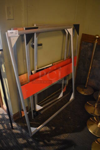 ALL ONE MONEY! Lot of 4 Metal Frames. BUYER MUST REMOVE. 40x1x48. (Susquehanna Ale House)