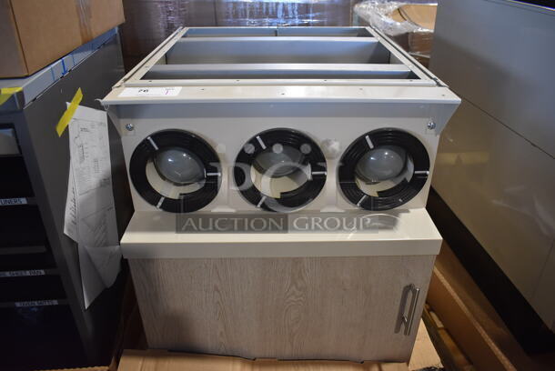 BRAND NEW! Royston Metal Soda Station w/ 3 Cup Dispensers and 2 Doors. 24x36x27 - Image 1 of 5