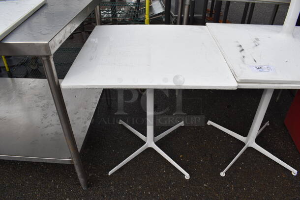 4 White Dining Height Tables. 27.5x27.5x29.5. 4 Times Your Bid!