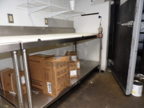 Stainless Steel Prep Table with Cutting Boards and Mounted Can Opener
6'x30"x34" - Image 2 of 2