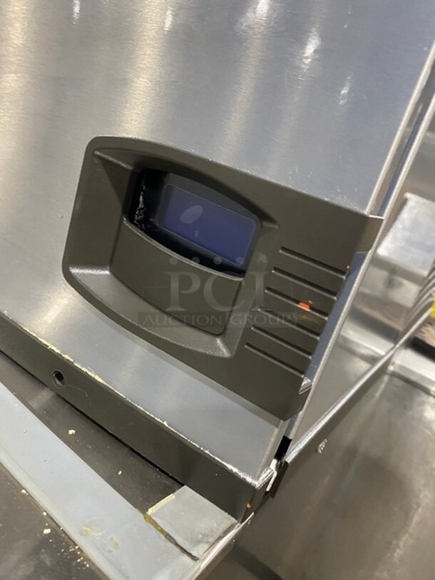 Manitowoc Commercial Ice Making Machine! On Commercial Ice Bin! All Stainless Steel! Model IY0454A161X Serial 1120159369! 115V 1Phase! On Legs! - Image 8 of 9