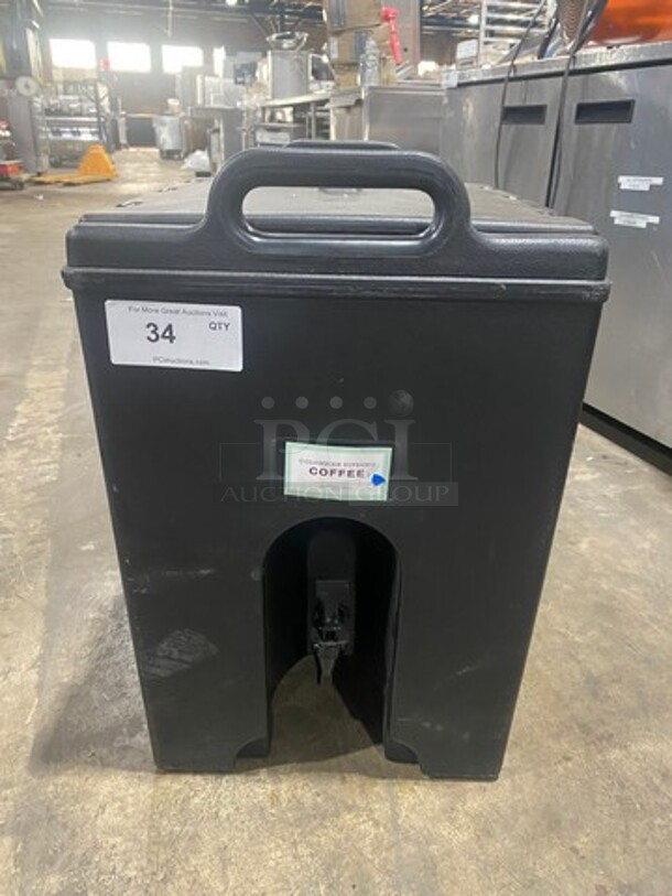 Cambro Insulated Beverage Dispenser/ Holder! With Side Handles! With Lid! - Image 1 of 7