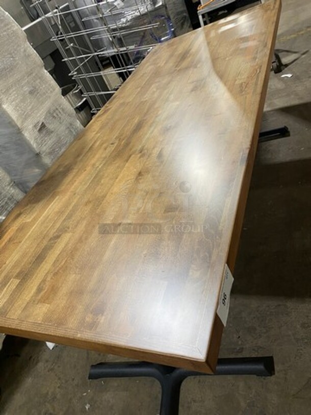 Brand New! Red Oak Full Solid Wood 34  By 84 1.5" Thick BUTCHER BLOCK Style Dining Table! Golden Maple Finish! On Metal Legs!  - Image 10 of 10