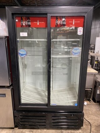 Nice! Imbera 2 Sliding Glass Door Reach In Cooler Merchandiser! Model VRD37 Serial 083140500307! 115V 1Phase! 