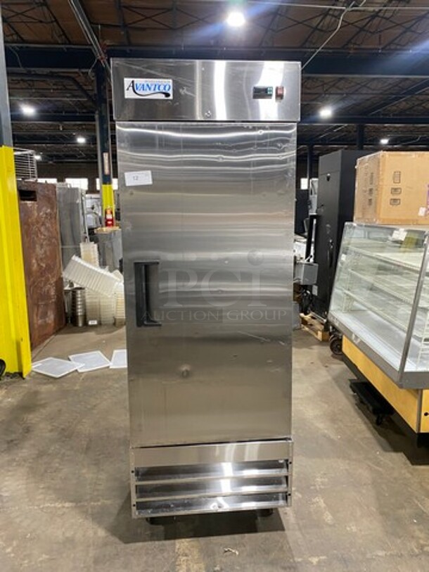 Avantco Commercial Single Door Reach In Freezer! All Stainless Steel! On Casters! Model: 178A19FHC SN: 6736170821122121 115V