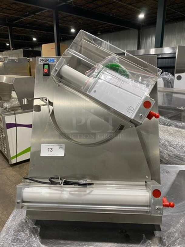 NEW! NEVER USED! LATE MODEL! 2022 Prepline Commercial Countertop Dough Sheeter! All Stainless Steel! Model: DR182 SN: 90121815 120V 60HZ 1 Phase - Image 1 of 9