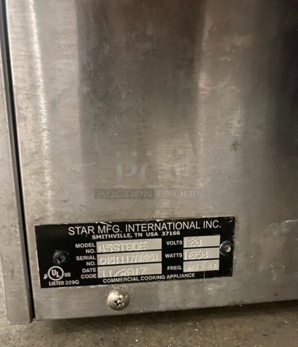 Star Stainless Steel Commercial Countertop Hot Dog Roller w/ Sneeze Guard and Bun Drawer! MODEL  45STBDE 120V 1PH - Image 10 of 10