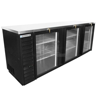 BRAND NEW SCRATCH & DENT! Beverage-Air BB94HC-1-B 95" Black Counter Height Solid Door Back Bar Refrigerator. Tested GETS DOWN TO & HOLD TEMP! 95x29-1/8x37-1/4 