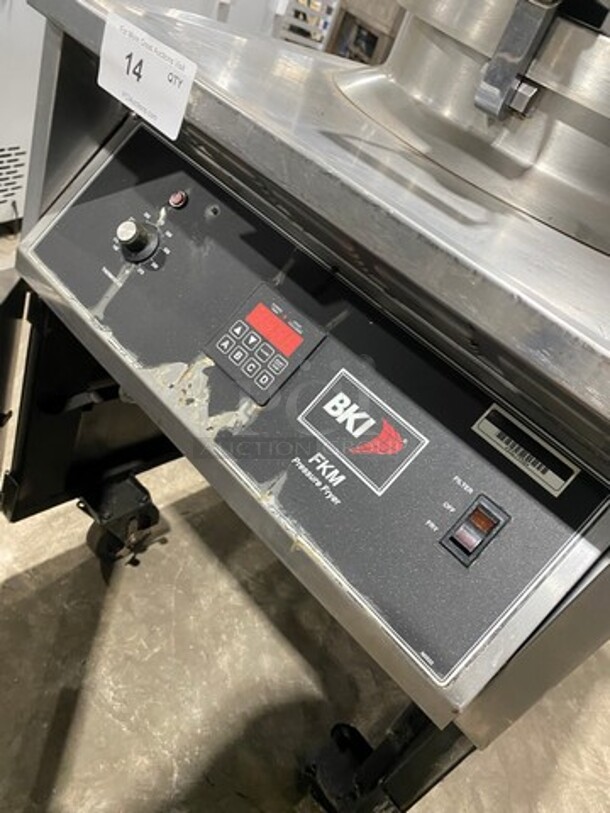 Commercial Electric Powered BKI Pressure Fryer! With Frying Basket! All Stainless Steel! On Casters! Model: FKM 208V 3 Phase - Image 6 of 11