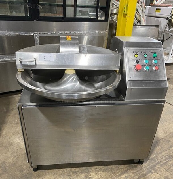 Nice! Jixiang Commercial Countertop Buffalo Chopper! All Stainless Steel! Working When Removed!  Model ZB40 Serial 2019072! 240V!  - Image 1 of 8