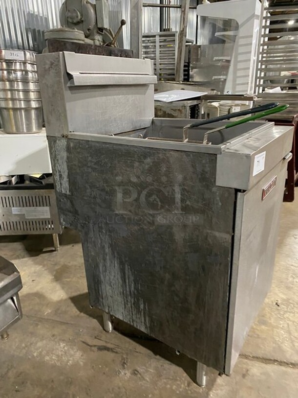 WOW! Vulcan Commercial5 Burner Natural Gas Powered Deep Fat Fryer! All Stainless Steel! On Legs! Working When Removed! - Image 2 of 9