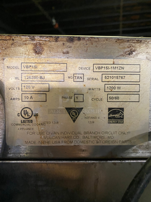 Vulcan Commercial Split Door Insulated Mobile Heated Cabinet! Solid Stainless Steel! On Casters! Model: VBP15I SN: 521015767 120V 60HZ 1 Phase - Image 7 of 8
