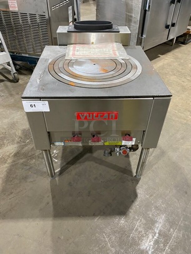 WOW! BRAND NEW! NEVER USED! Vulcan Commercial Natural Gas Powered 5 Ring Jet Burner Stock Pot! All Stainless Steel! On Legs! Model: SPR10005 SN: 481079555RS