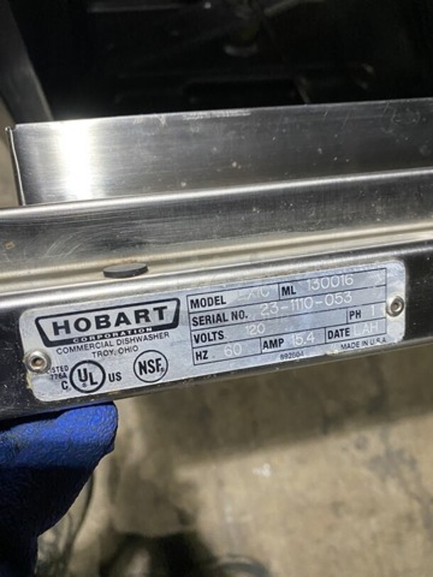 Hobart All Stainless Steel Under The Counter Dishwasher! Model LXIC Serial 231110053! 120V 1 Phase!  - Image 8 of 9