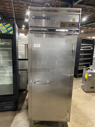 Victory Commercial Single Door Reach In Freezer! All Stainless Steel! On Legs!